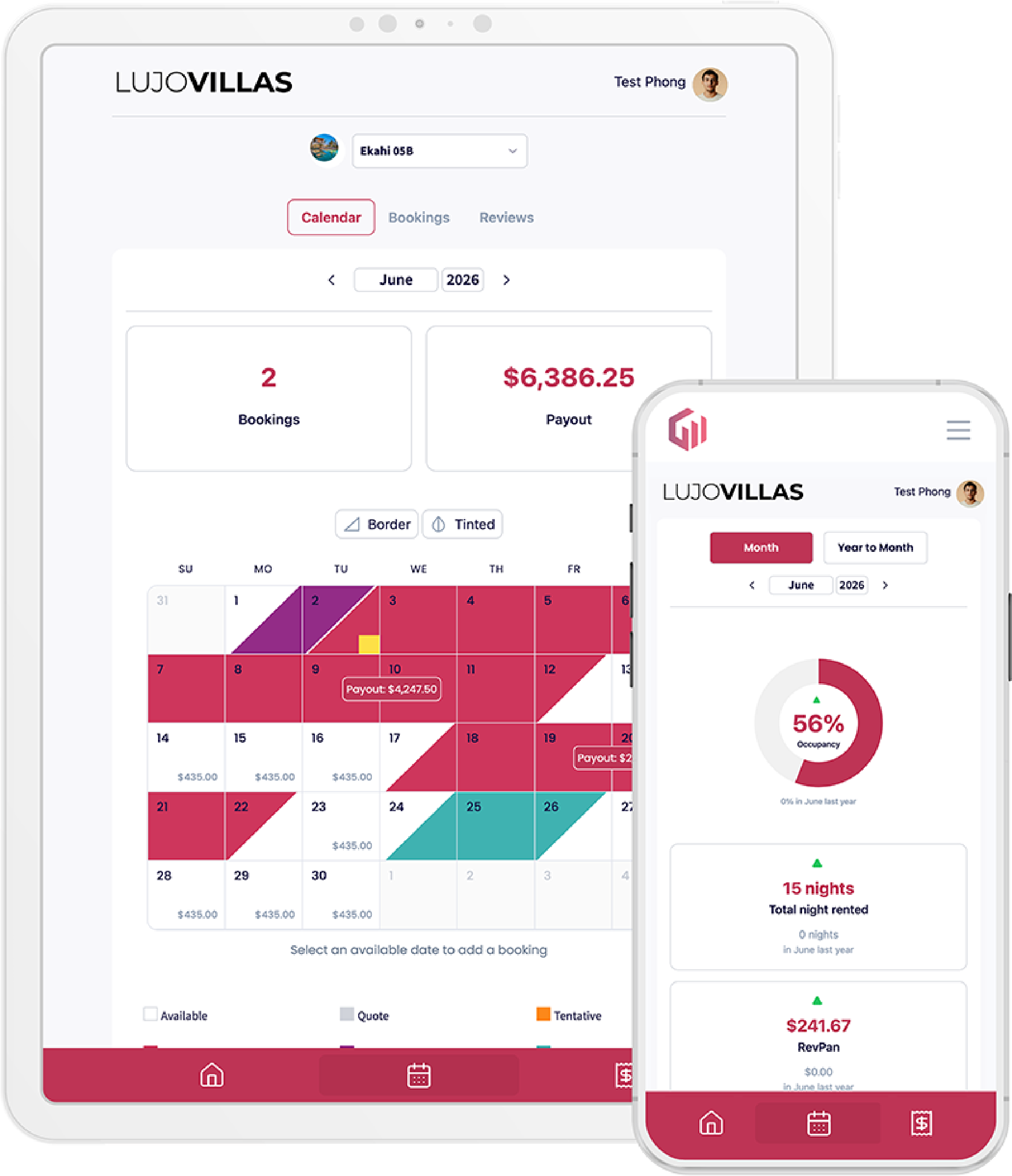 Owner Login User Interface